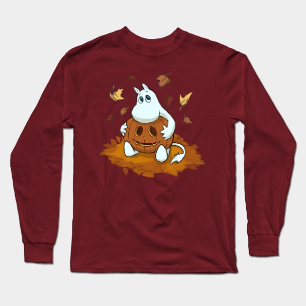 Autumn Moomintroll Long Sleeve T-Shirt by Steamheart